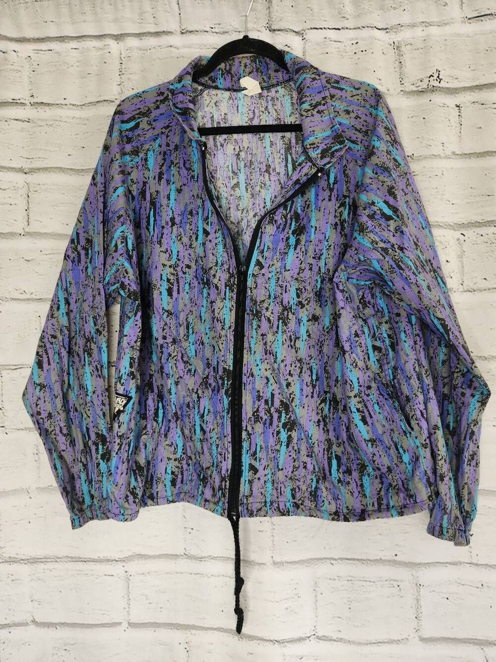 Rad Baggs Full Zip 80s Jacket Purple Blue Mens Medium